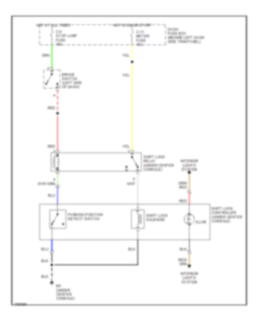 Shift Interlock Wiring Diagram for Isuzu Axiom 2002