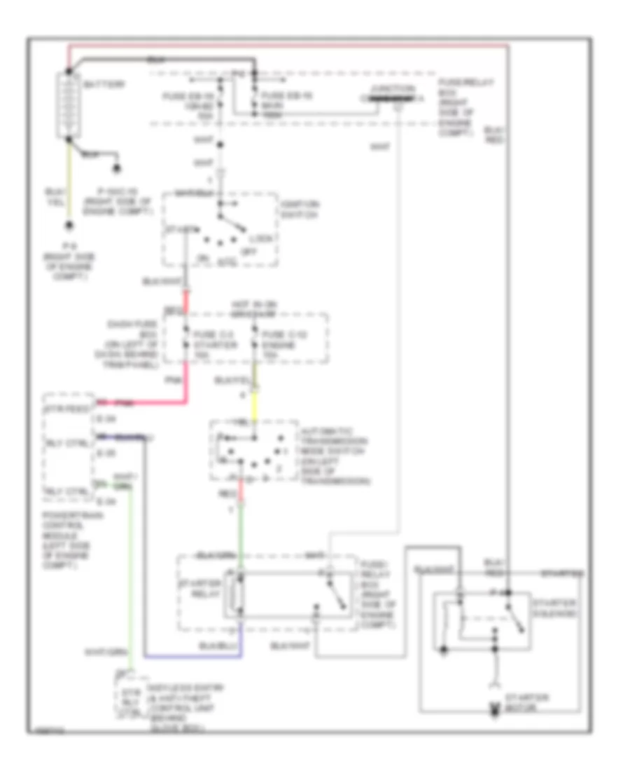 Starting Wiring Diagram for Isuzu Axiom 2002