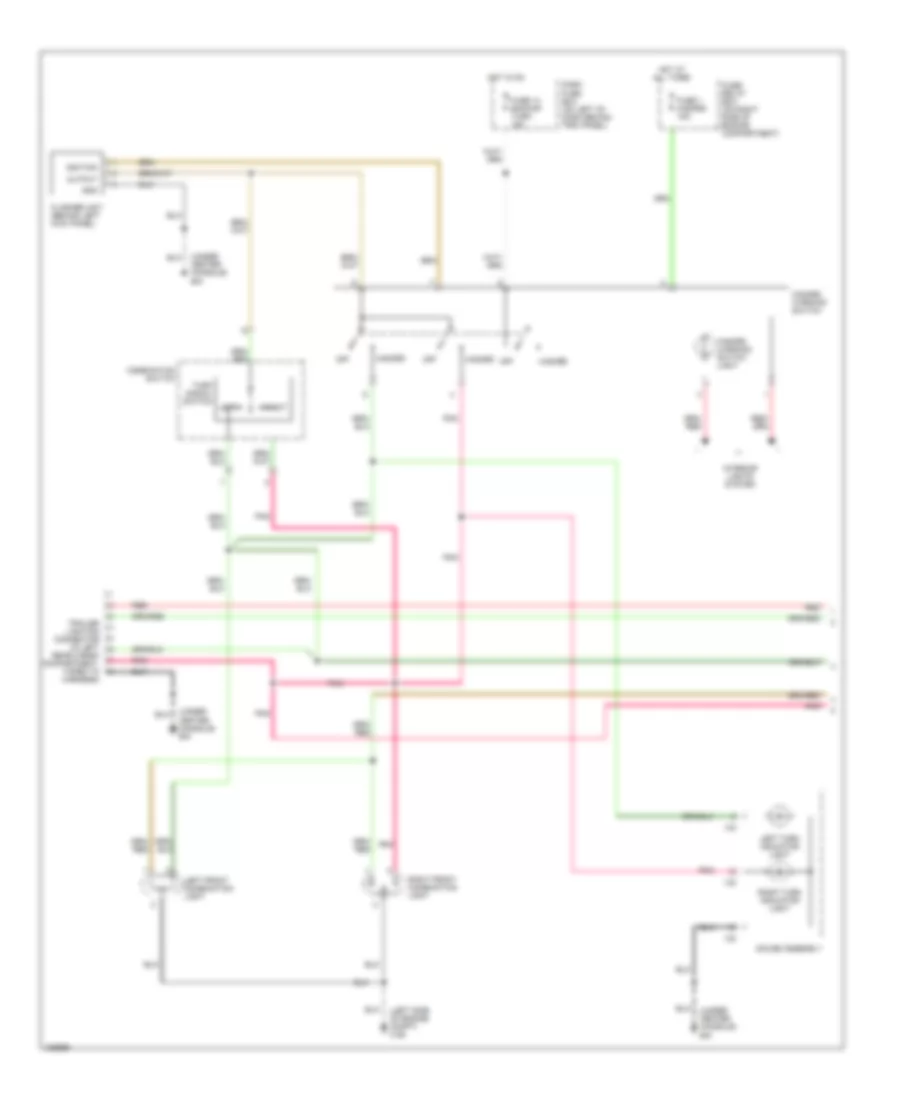 Exterior Lamps Wiring Diagram (1 of 2) for Isuzu Axiom XS 2002