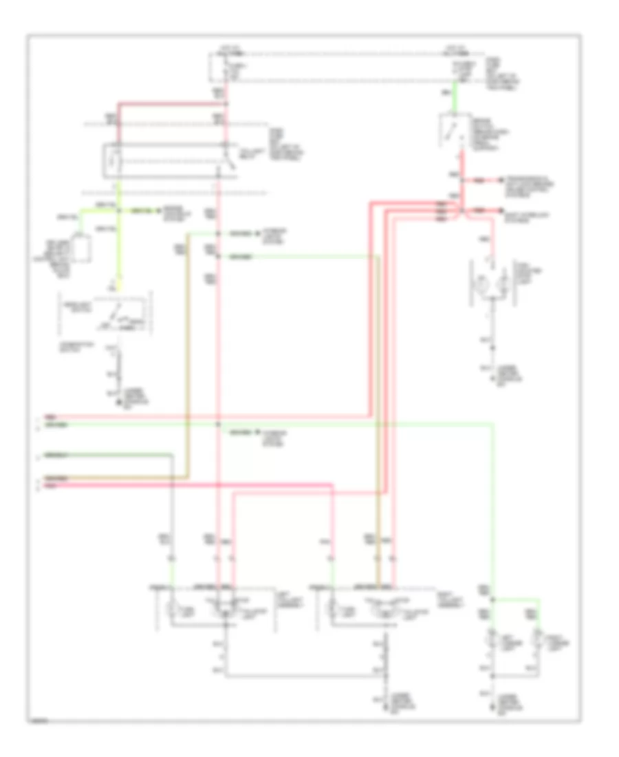Exterior Lamps Wiring Diagram 2 of 2 for Isuzu Axiom XS 2002