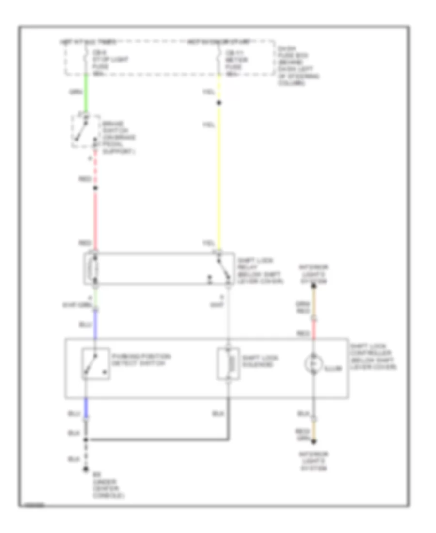 Shift Interlock Wiring Diagram for Isuzu Rodeo LS 2002