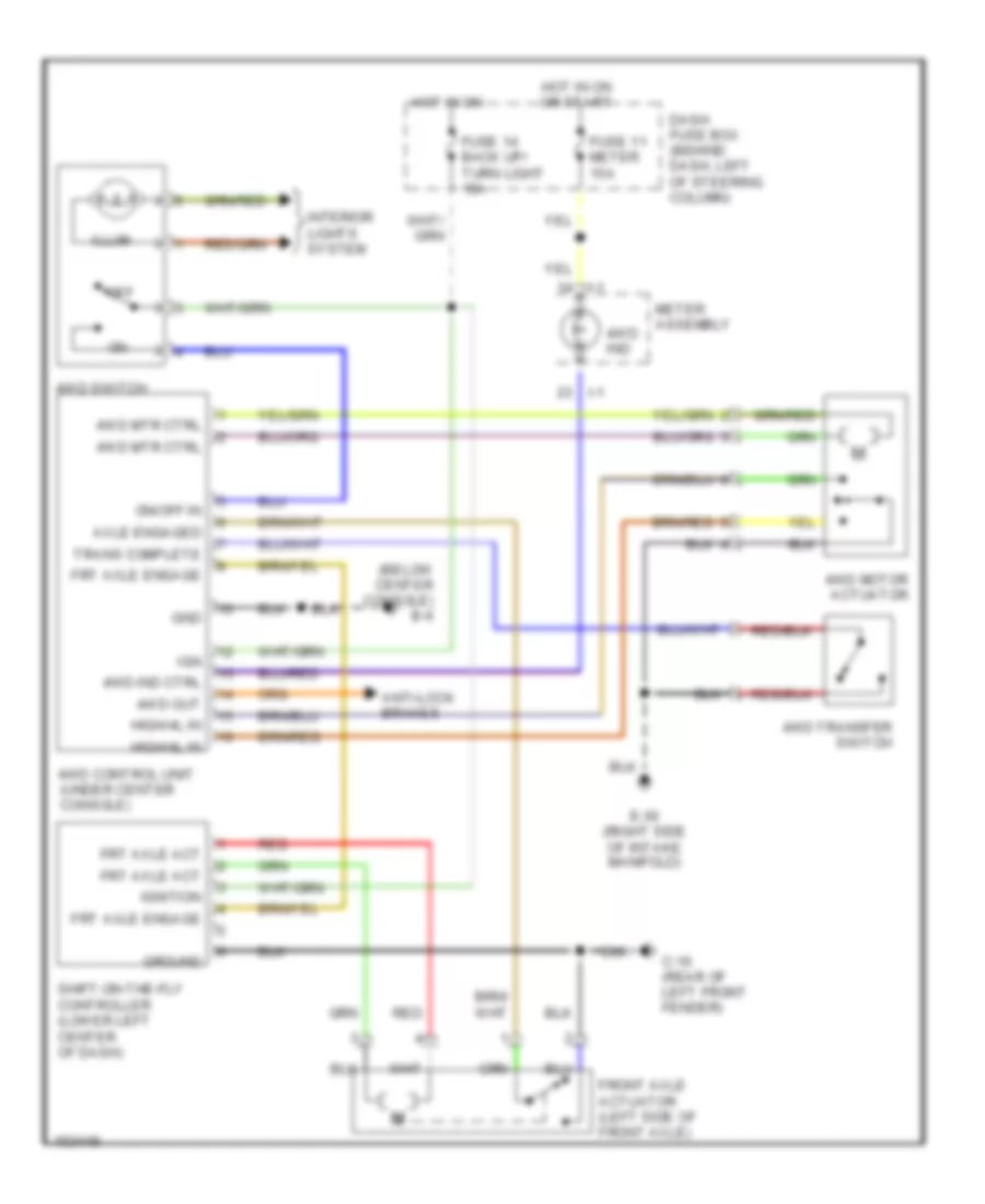 3.2L, 4WD Wiring Diagram, Shift on the Fly for Isuzu Rodeo LS 2002
