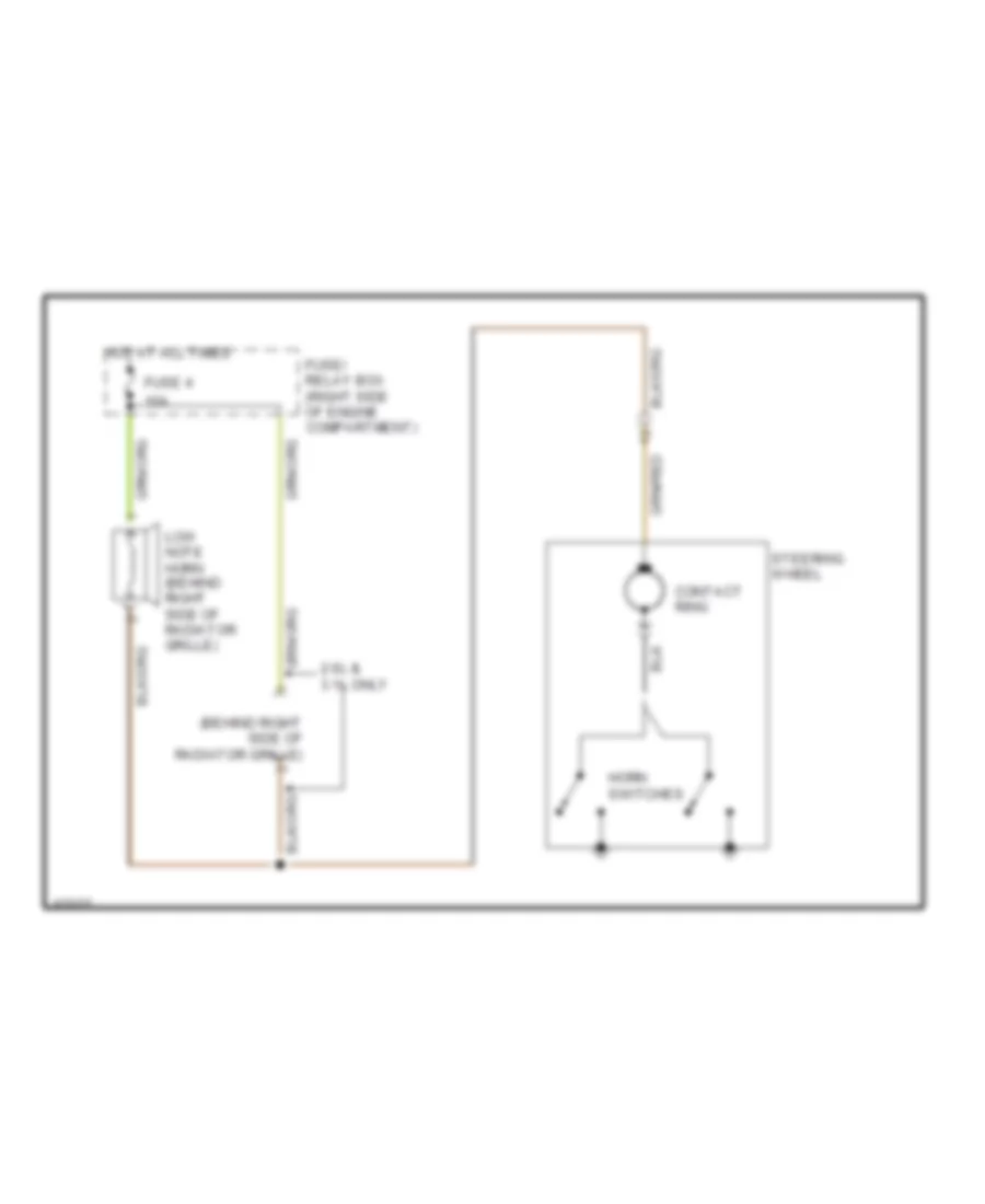 Horn Wiring Diagram for Isuzu Amigo XS 1993