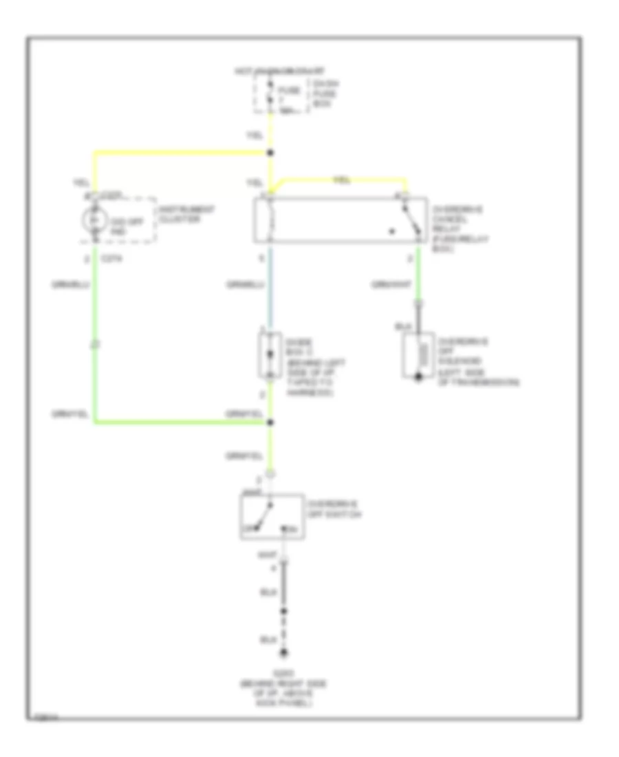 Transmission Wiring Diagram for Isuzu Amigo XS 1993