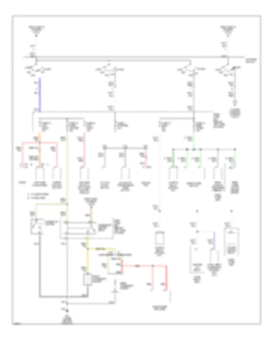Power Distribution Wiring Diagram 2 of 3 for Isuzu Rodeo LSE 2002