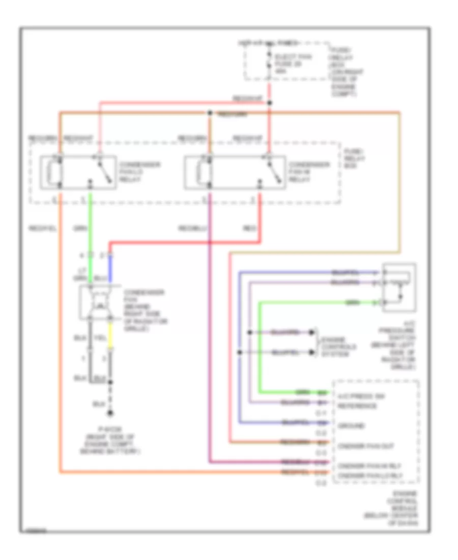 2.2L, Cooling Fan Wiring Diagram, MT for Isuzu Rodeo S 2002