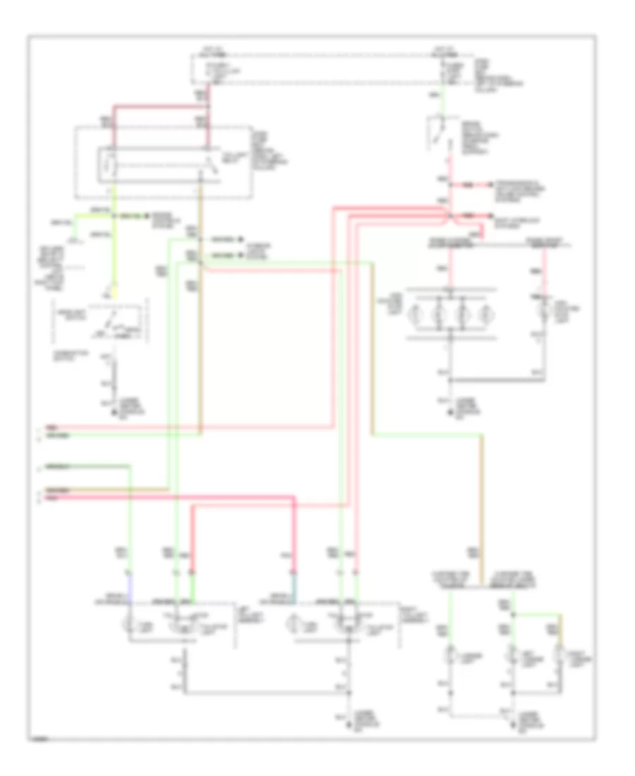 Exterior Lamps Wiring Diagram 2 of 2 for Isuzu Rodeo S 2002