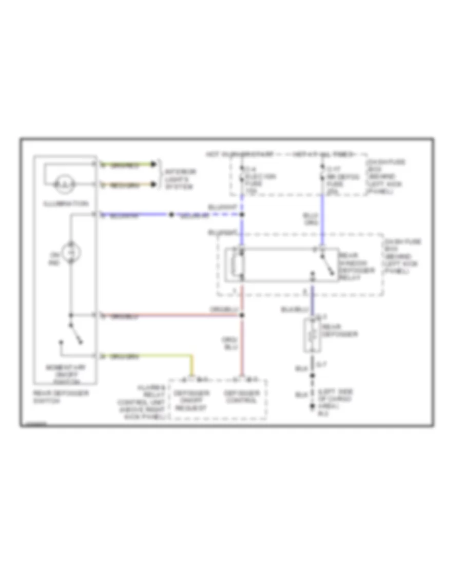 Defogger Wiring Diagram for Isuzu Trooper Limited 2002