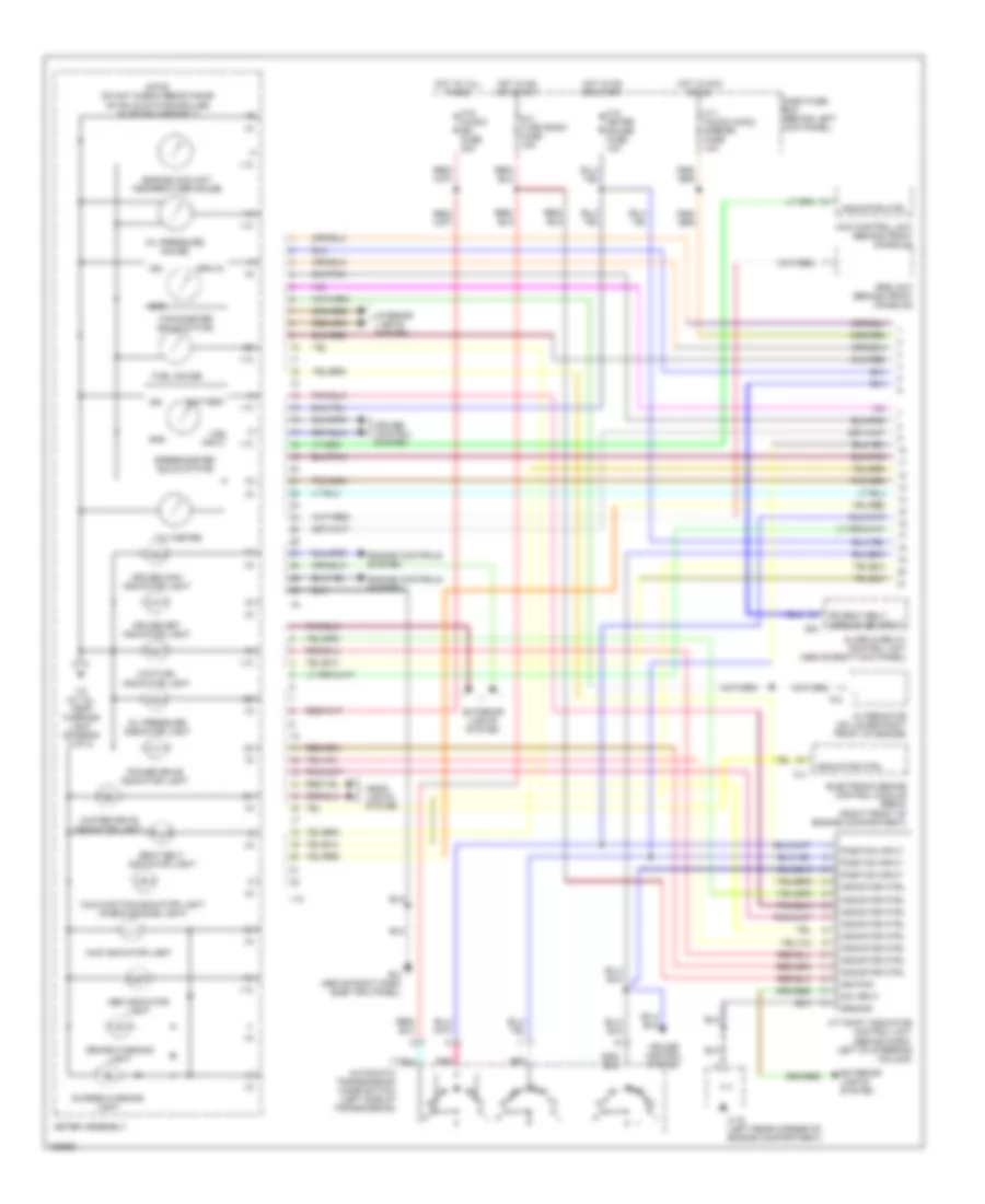 Instrument Cluster Wiring Diagram S Model 1 of 2 for Isuzu Trooper Limited 2002