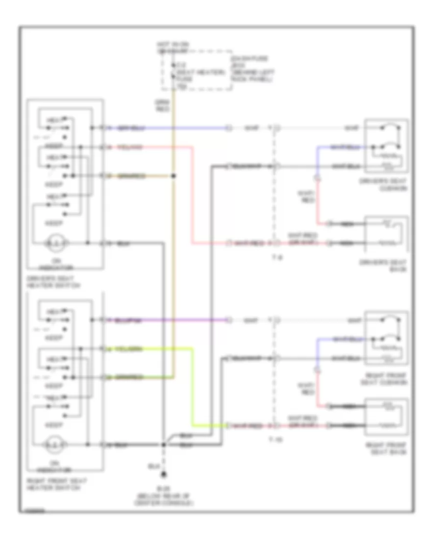 Heated Seats Wiring Diagram for Isuzu Trooper Limited 2002