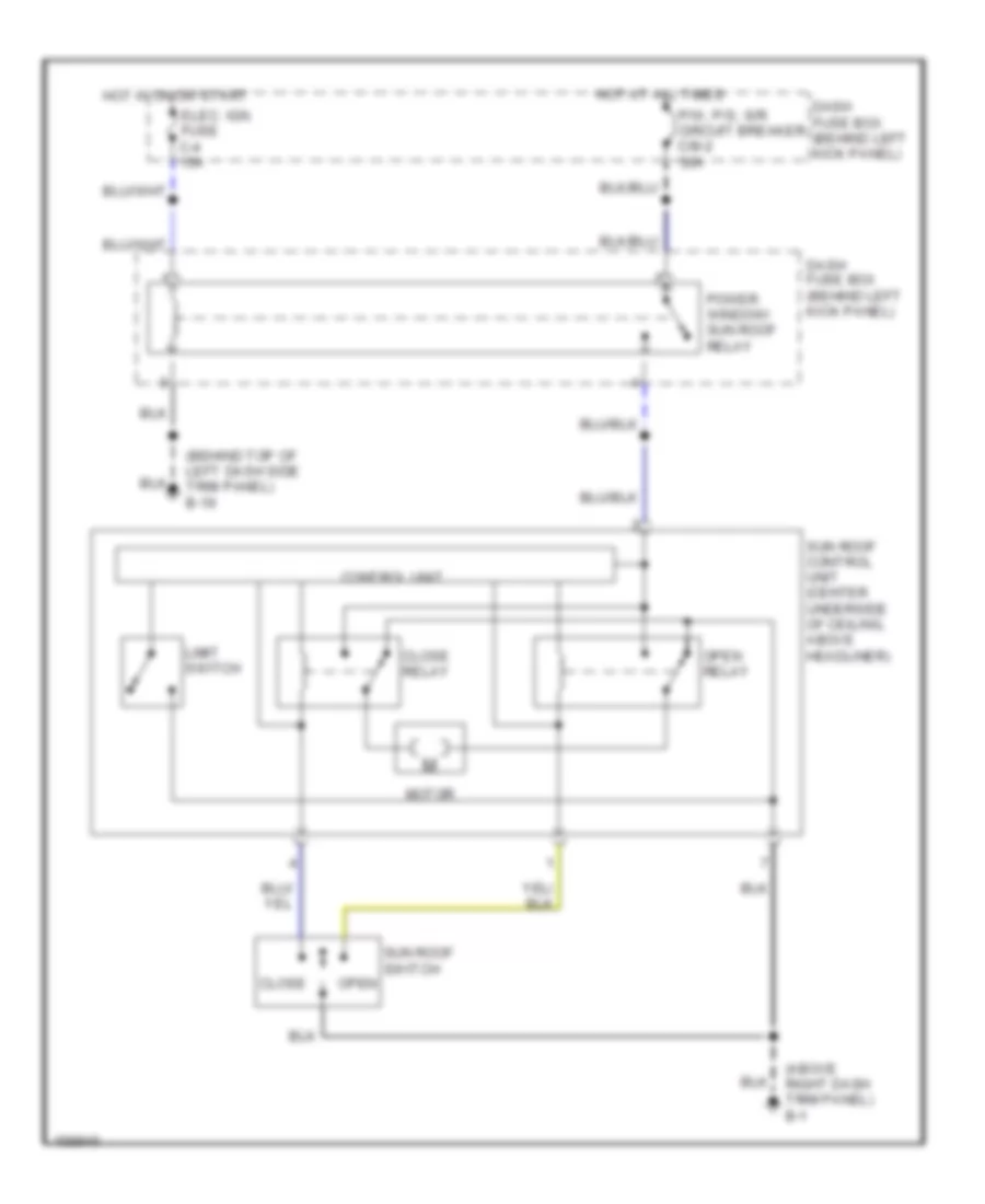 Power Top Sunroof Wiring Diagrams for Isuzu Trooper Limited 2002