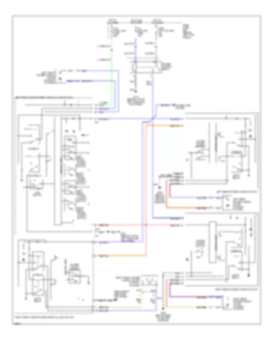 Power Window Wiring Diagram for Isuzu Trooper Limited 2002