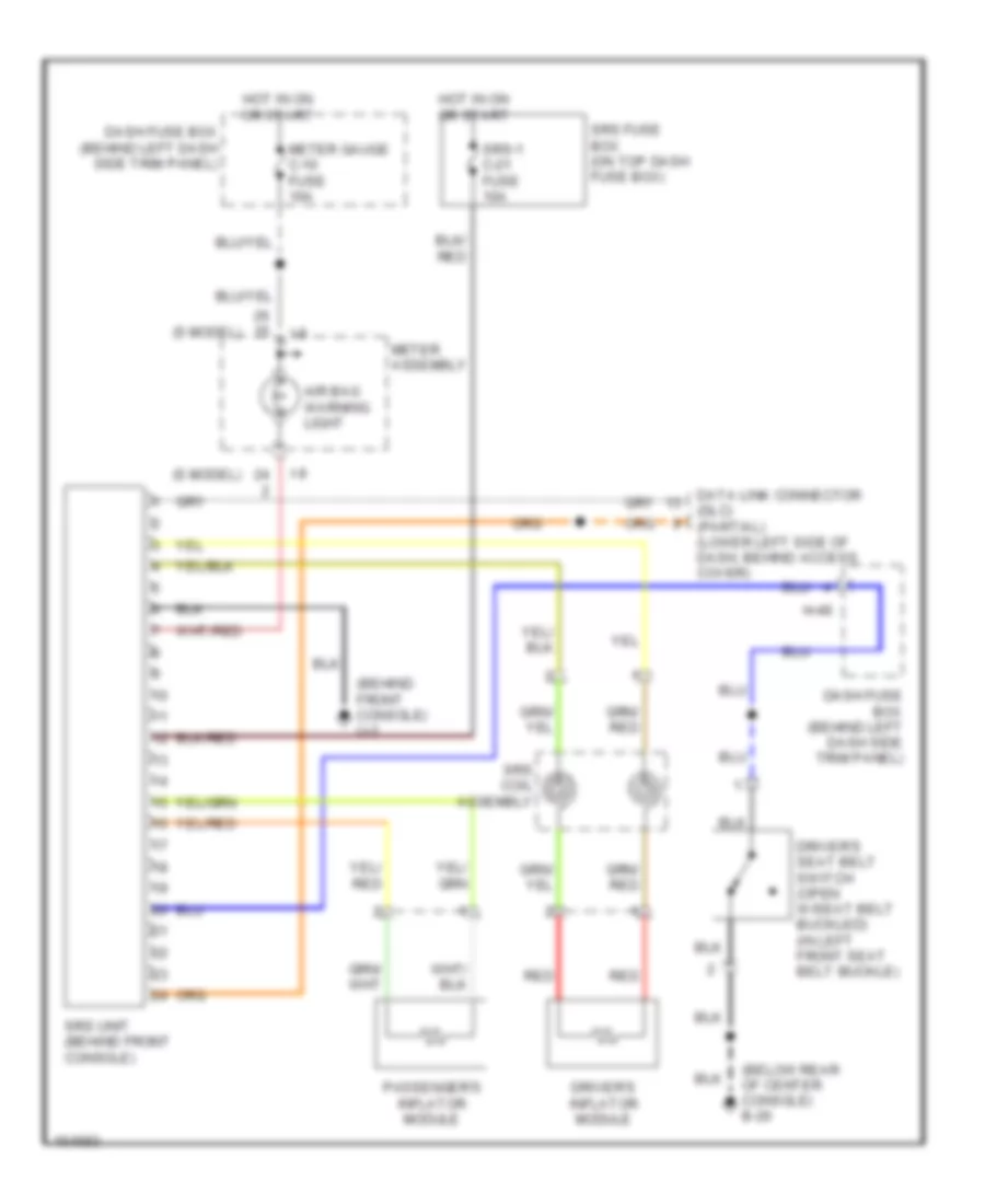 Supplemental Restraint Wiring Diagram for Isuzu Trooper S 2002