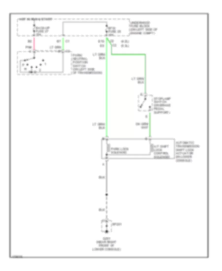Shift Interlock Wiring Diagram for Isuzu Ascender 2003