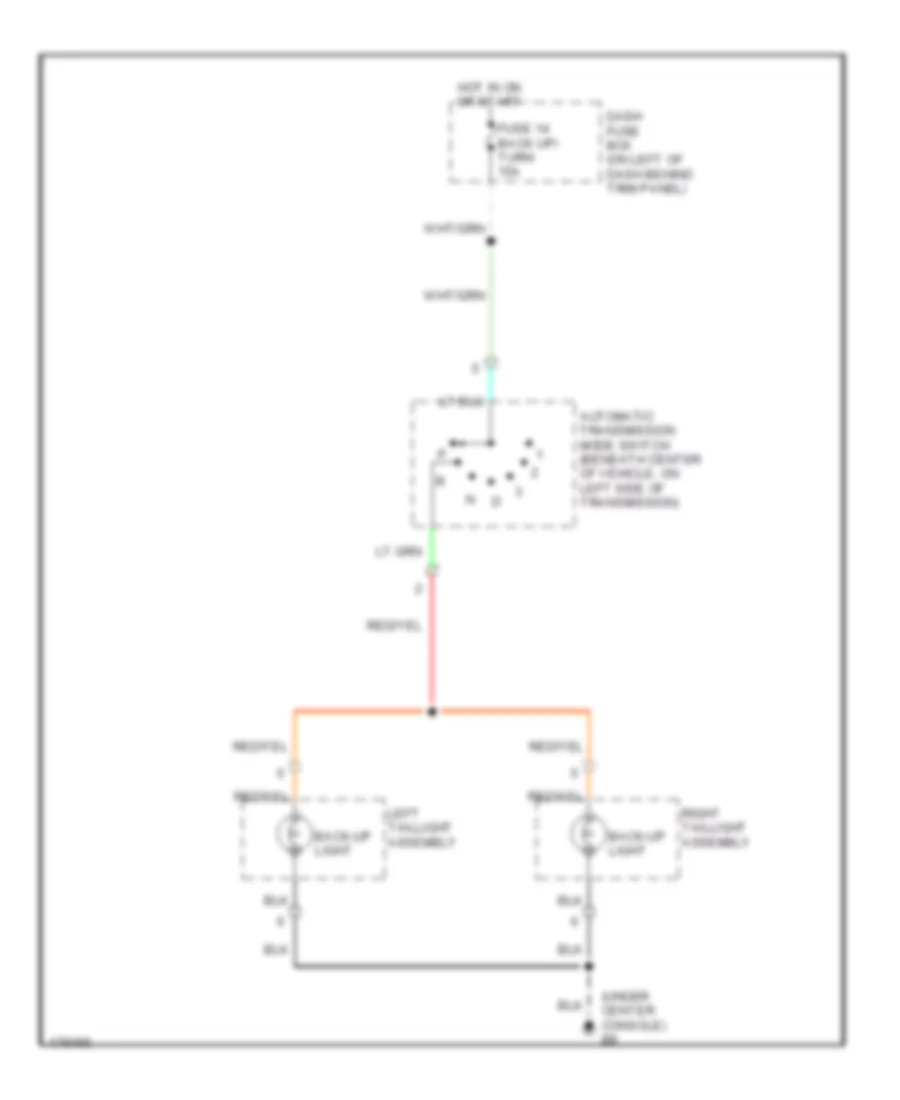 Back up Lamps Wiring Diagram for Isuzu Axiom 2003
