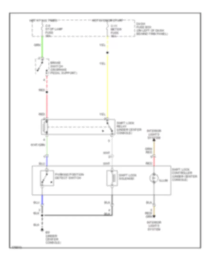Shift Interlock Wiring Diagram for Isuzu Axiom 2003