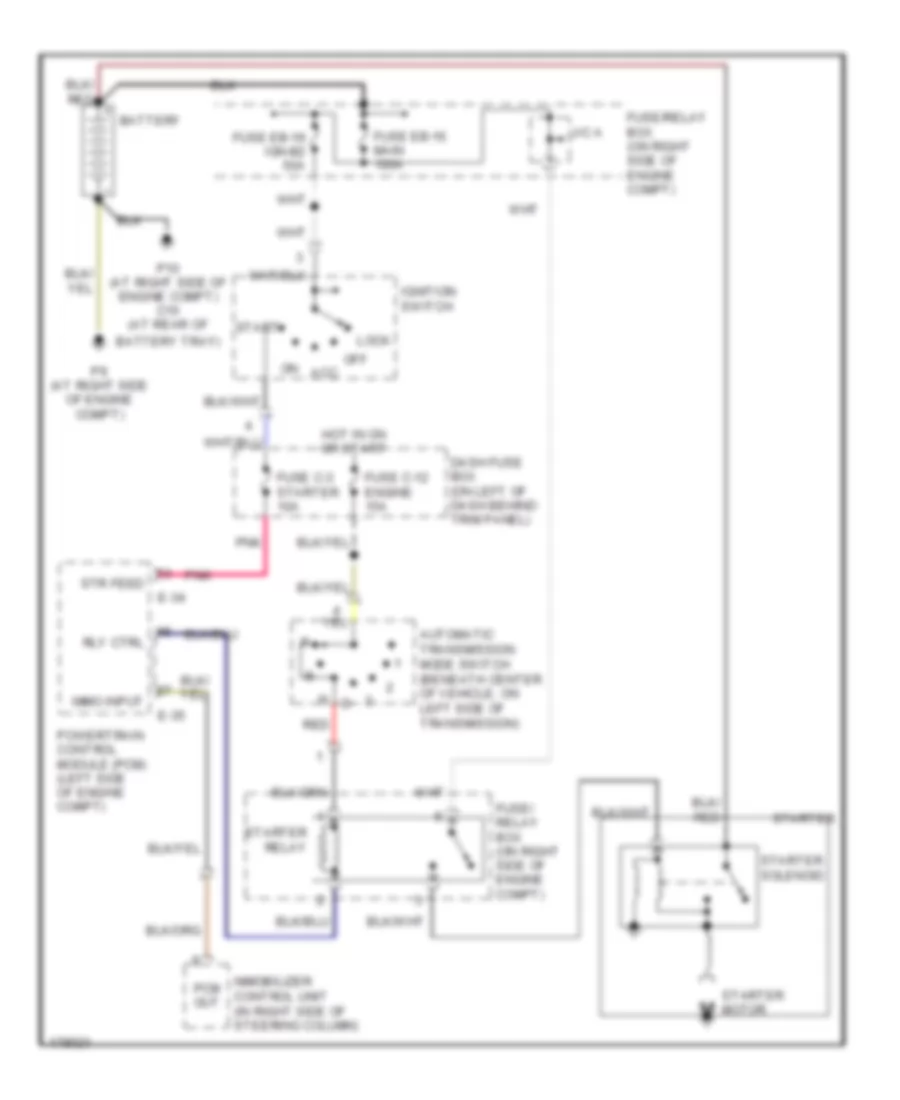 Starting Wiring Diagram for Isuzu Axiom 2003