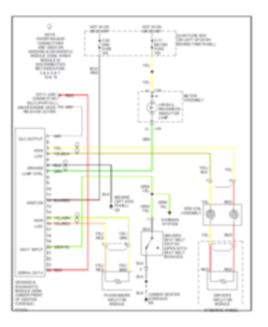 Supplemental Restraints Wiring Diagram for Isuzu Axiom 2003