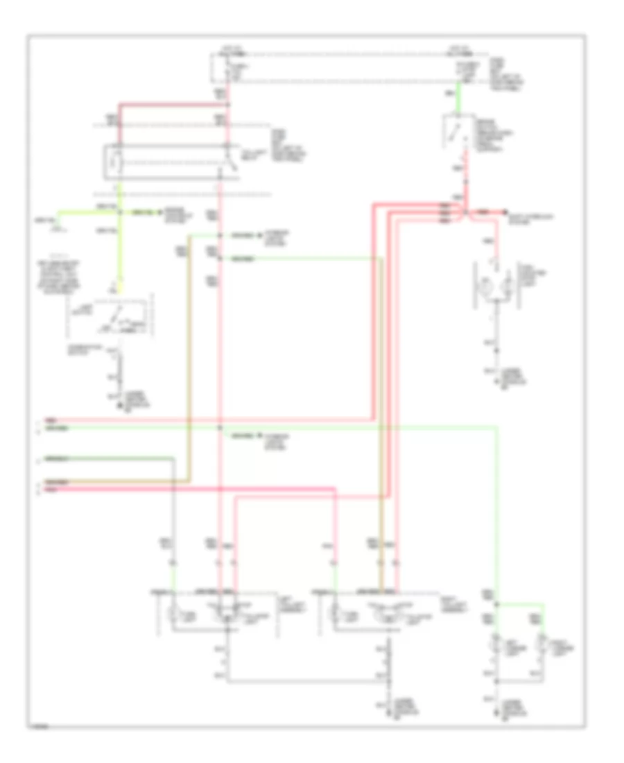 Exterior Lamps Wiring Diagram (2 of 2) for Isuzu Axiom XS 2003