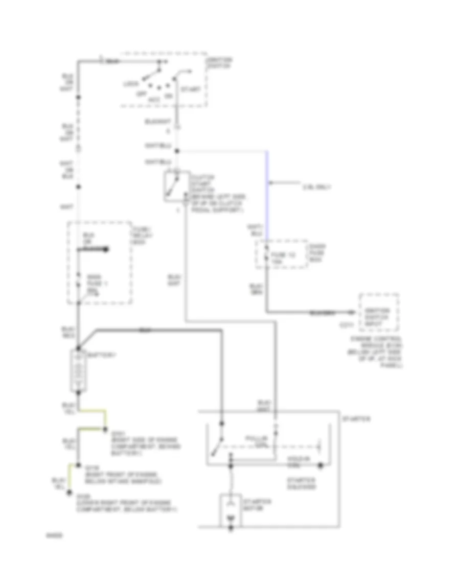 2.6L, Starting Wiring Diagram for Isuzu Amigo XS 1994