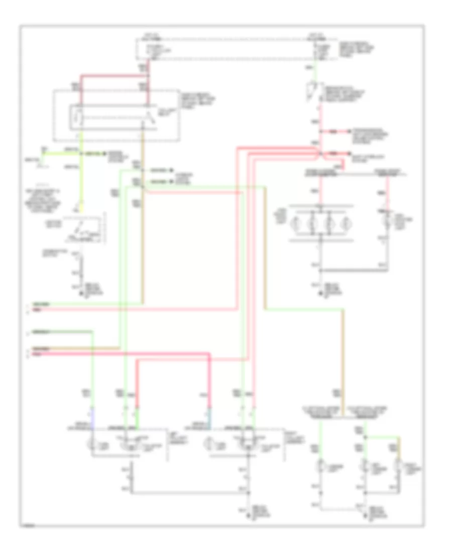 Exterior Lamps Wiring Diagram 2 of 2 for Isuzu Rodeo S 2003