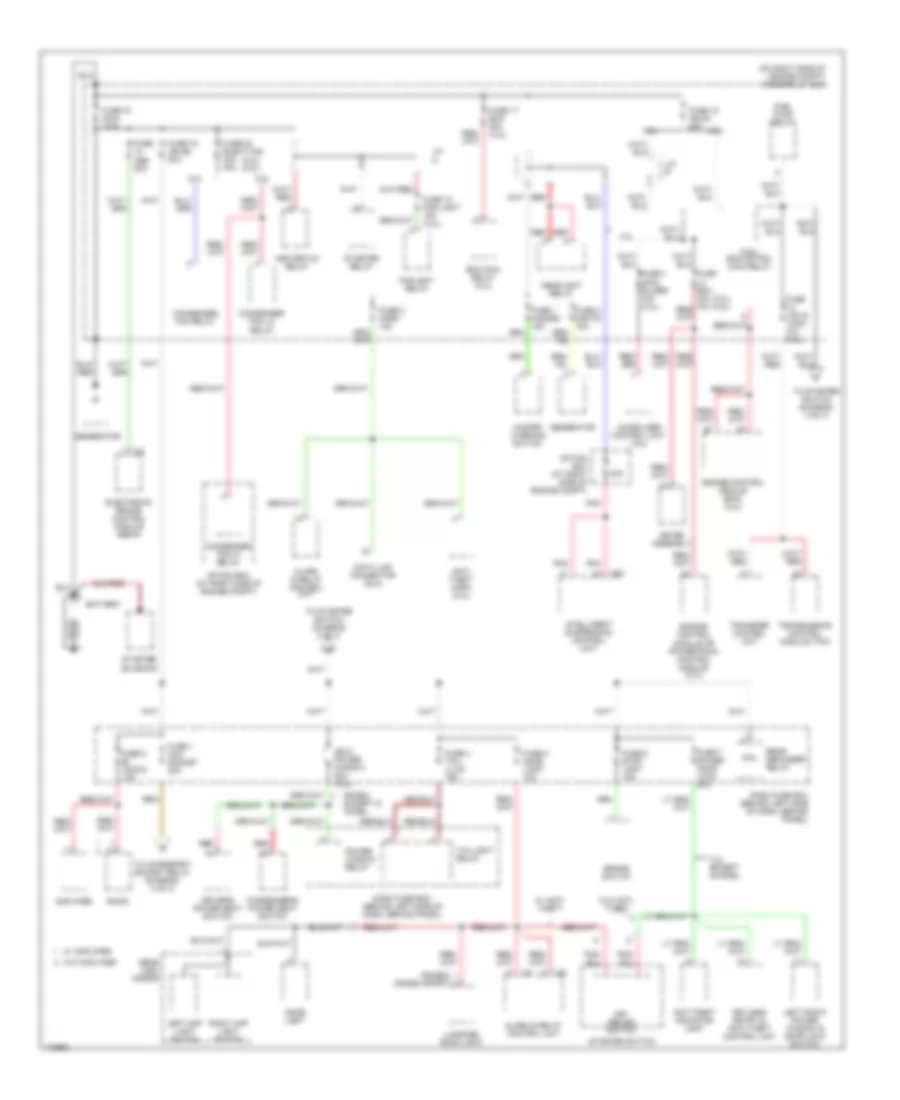 Power Distribution Wiring Diagram 1 of 3 for Isuzu Rodeo S 2003