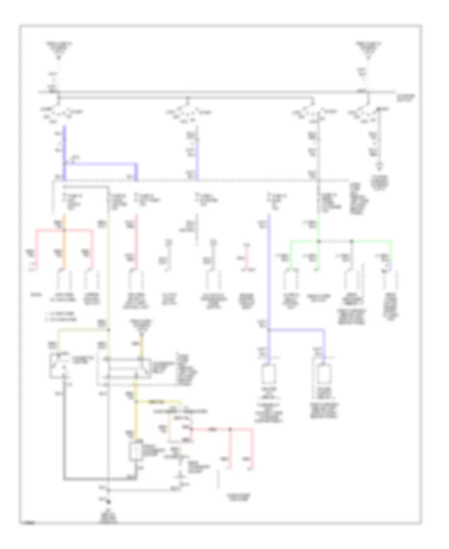 Power Distribution Wiring Diagram (2 of 3) for Isuzu Rodeo S 2003