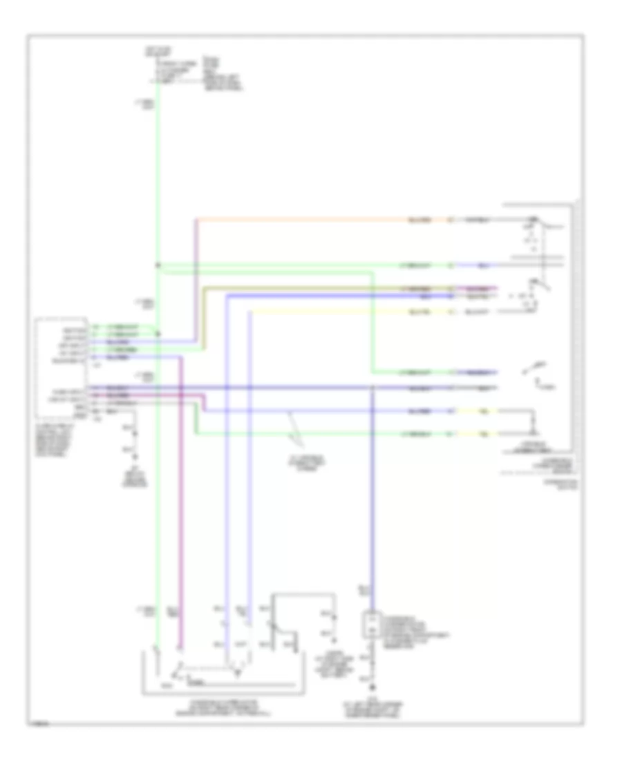 Электросхема передних стеклоочистителей дворников и омывателя лобового стекла для Isuzu Rodeo S 2003