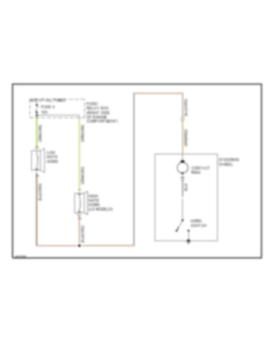 Horn Wiring Diagram for Isuzu Rodeo LS 1994