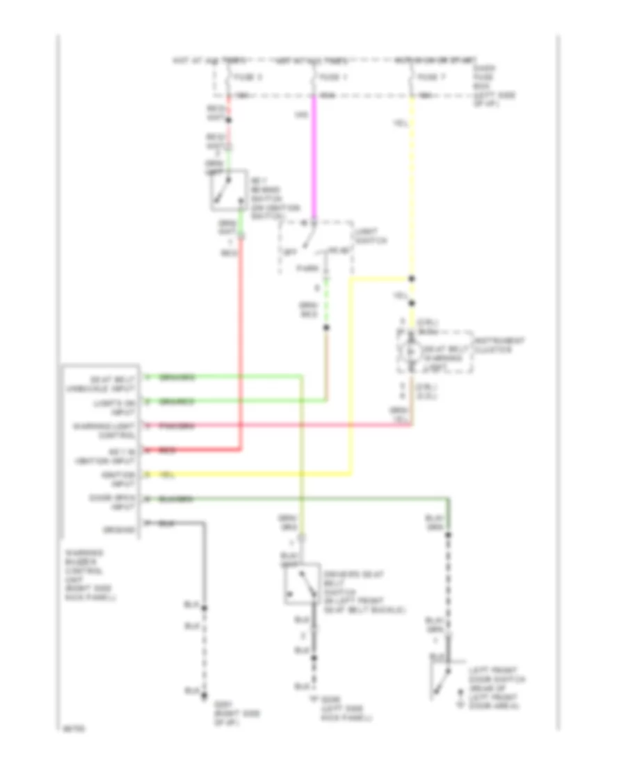 Warning System Wiring Diagrams for Isuzu Rodeo S 1994