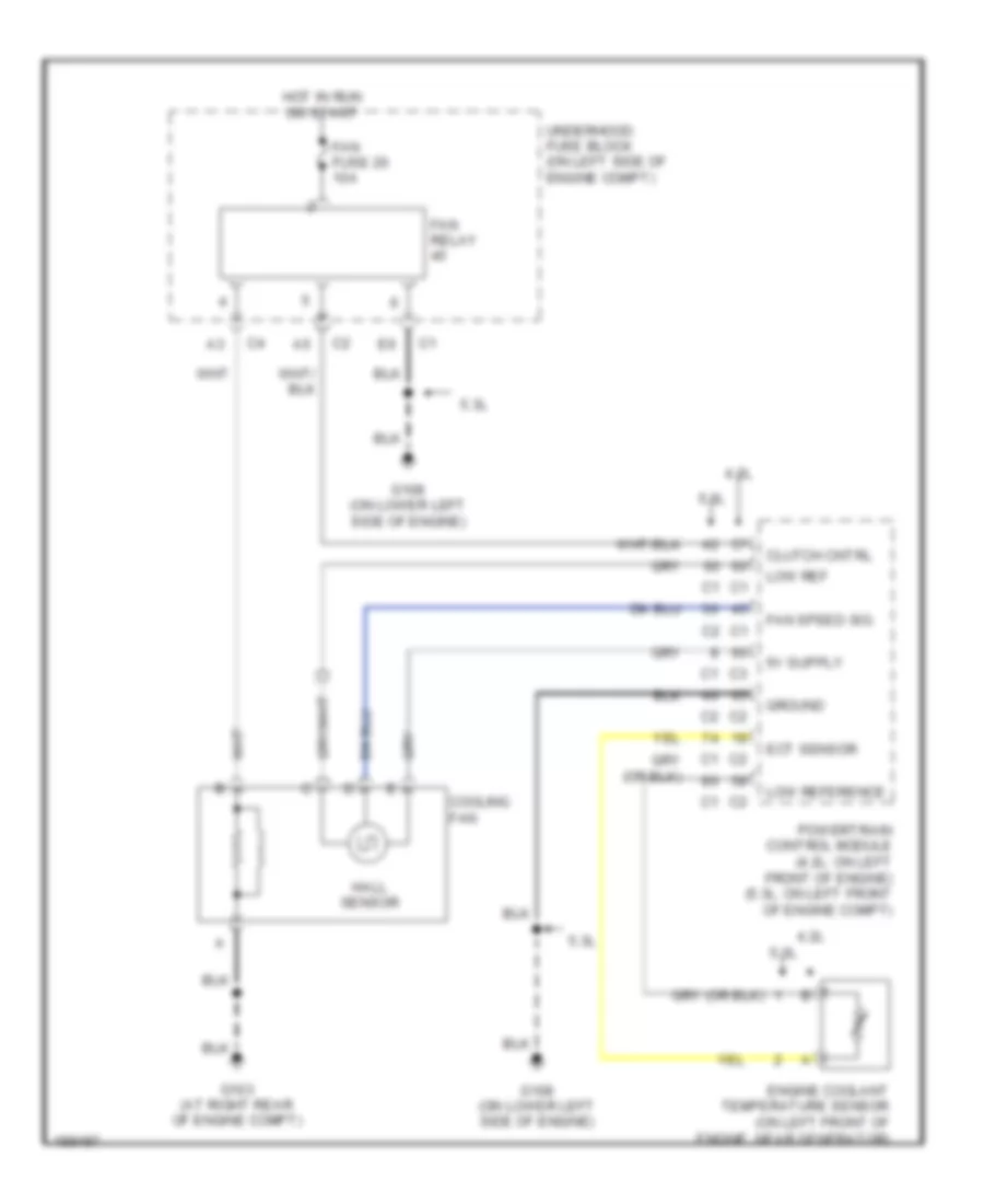 Cooling Fan Wiring Diagram for Isuzu Ascender Limited 2004