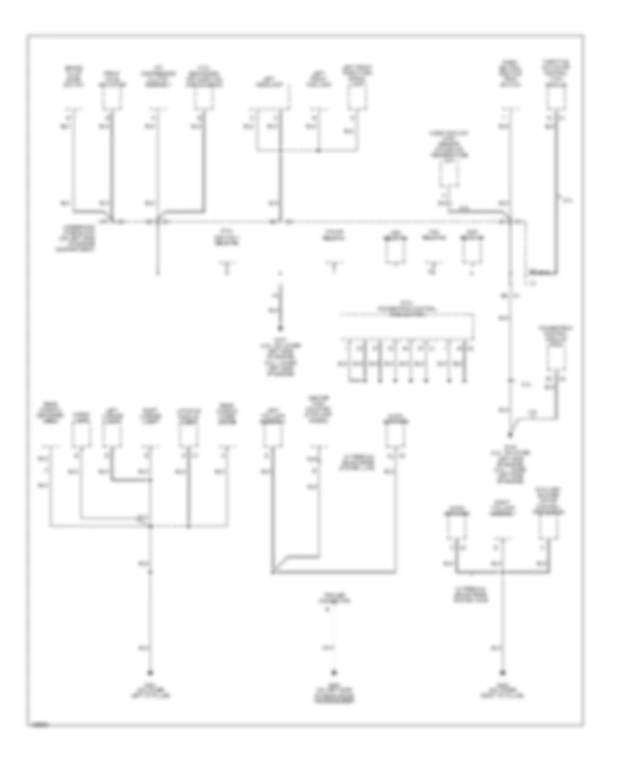 Ground Distribution Wiring Diagram 4 of 4 for Isuzu Ascender Limited 2004