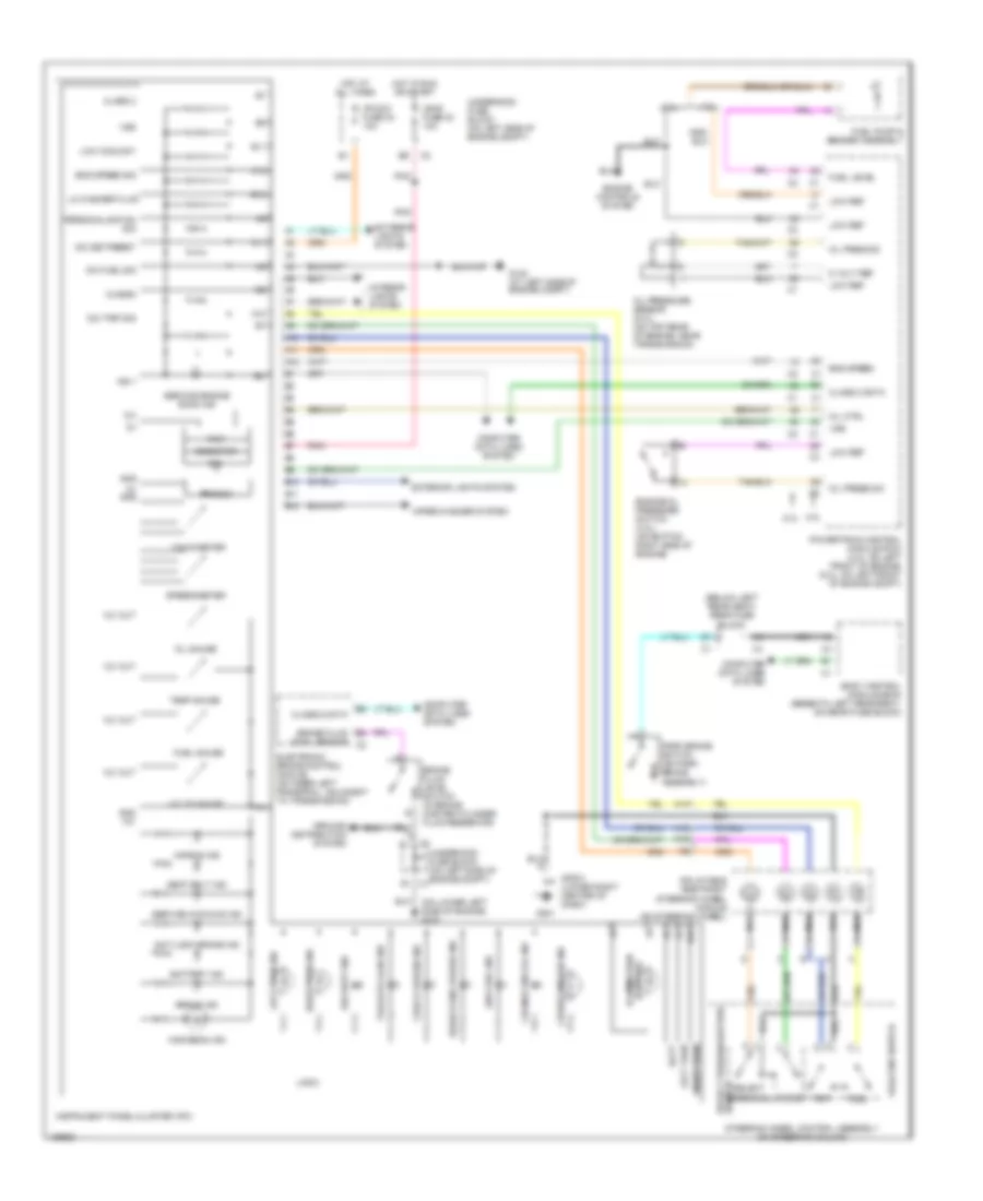 Instrument Cluster Wiring Diagram for Isuzu Ascender Limited 2004