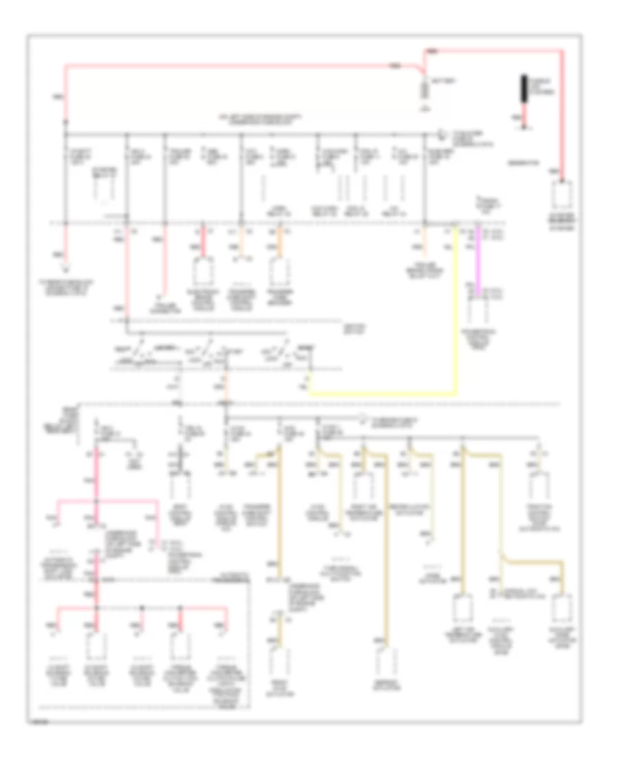 Power Distribution Wiring Diagram 1 of 6 for Isuzu Ascender Limited 2004