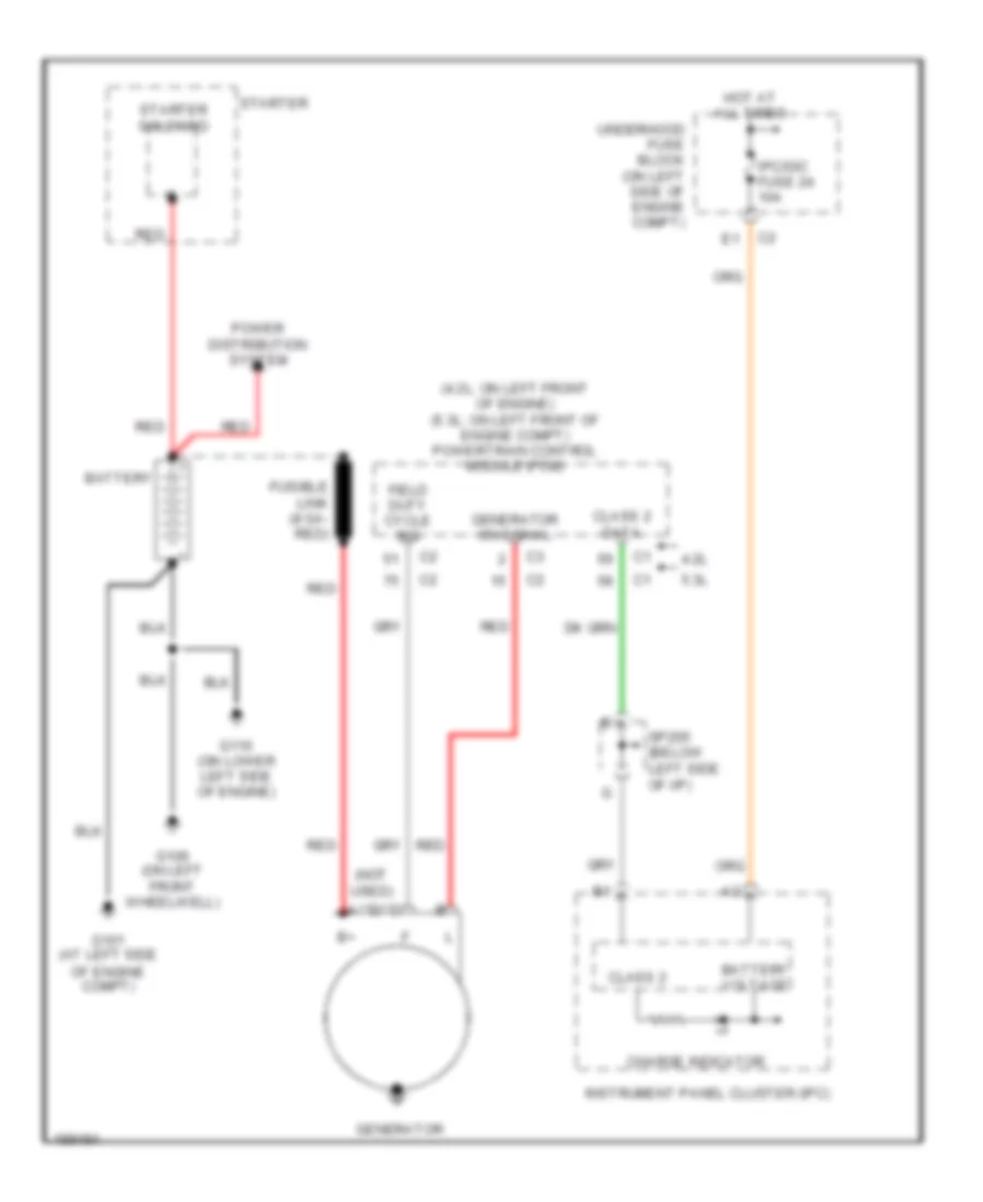 Charging Wiring Diagram for Isuzu Ascender Limited 2004