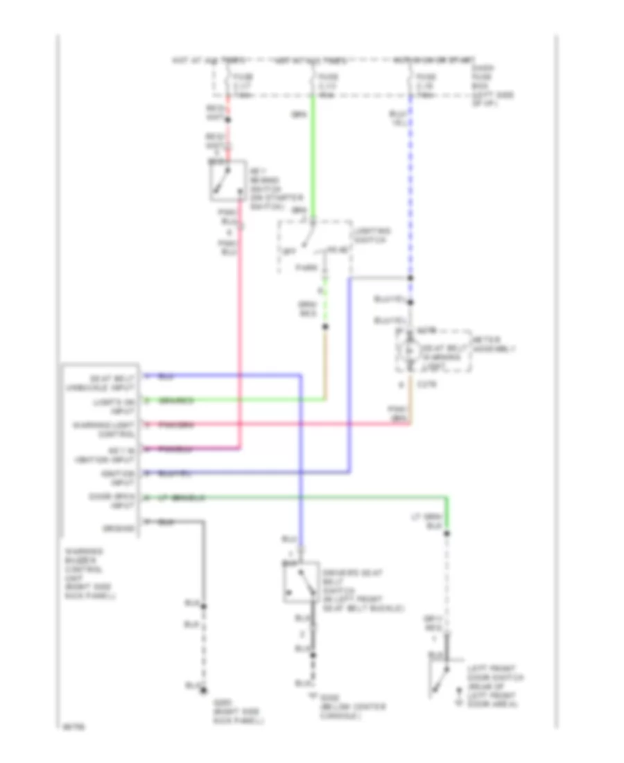 Warning System Wiring Diagrams for Isuzu Trooper S 1994