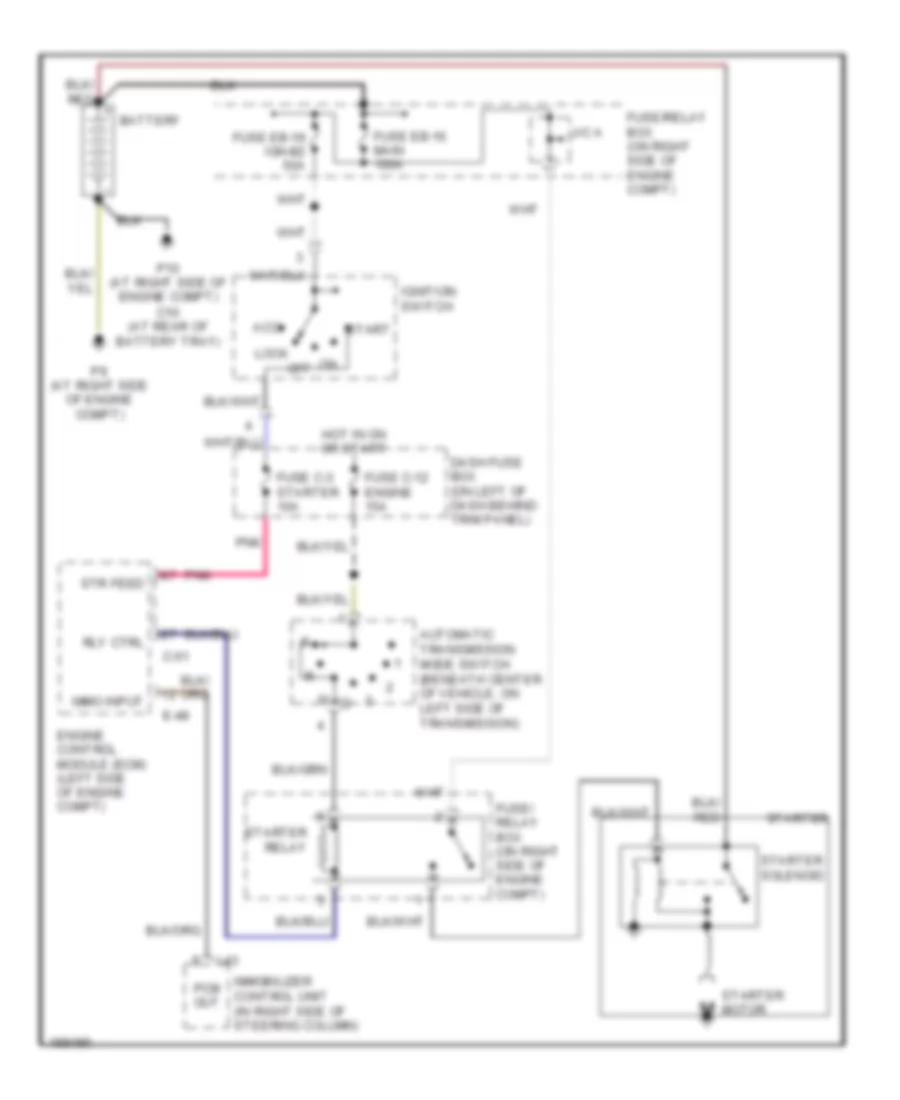 Starting Wiring Diagram for Isuzu Axiom 2004
