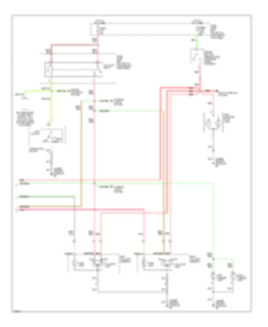 Exterior Lamps Wiring Diagram 2 of 2 for Isuzu Axiom XS 2004