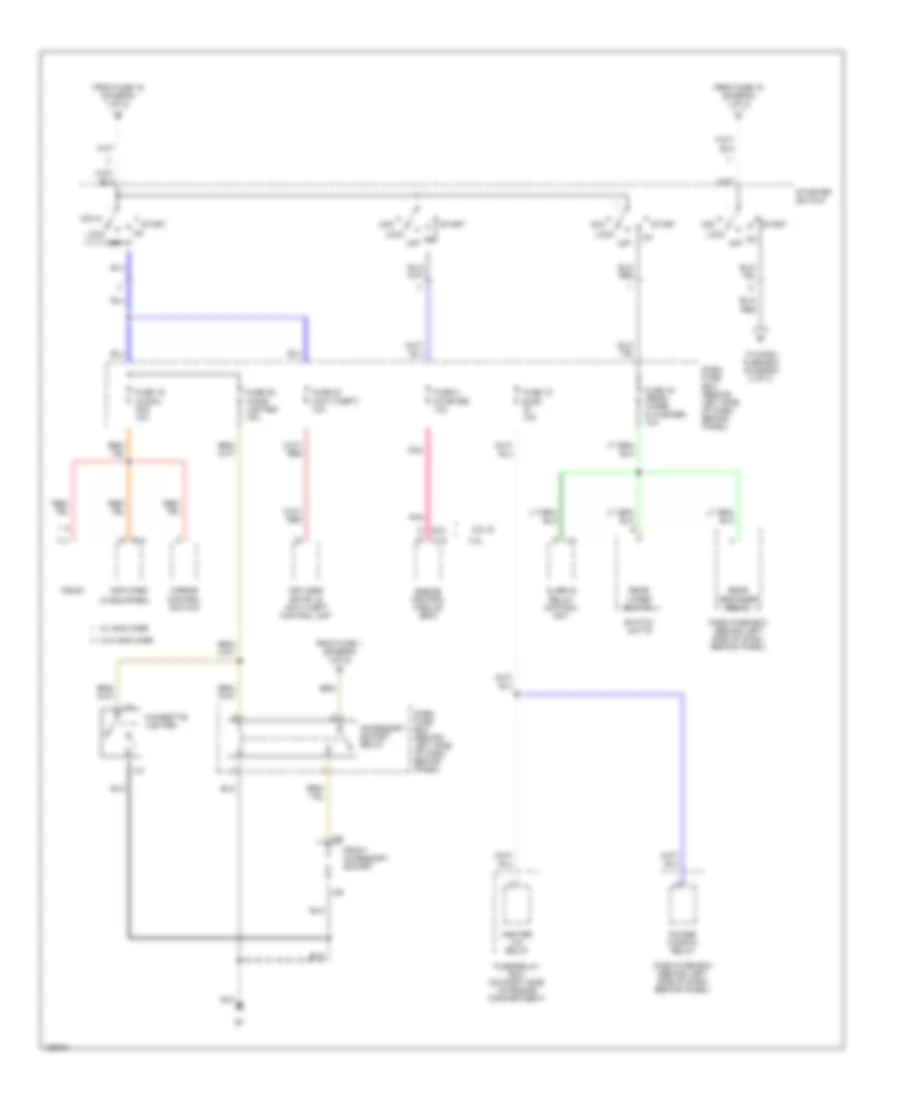 Power Distribution Wiring Diagram (2 of 3) for Isuzu Rodeo S 2004
