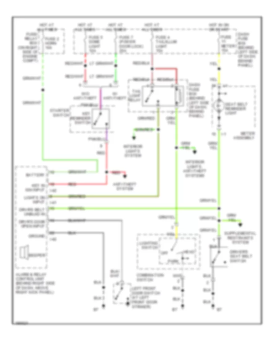 Chime Wiring Diagram for Isuzu Rodeo S 2004