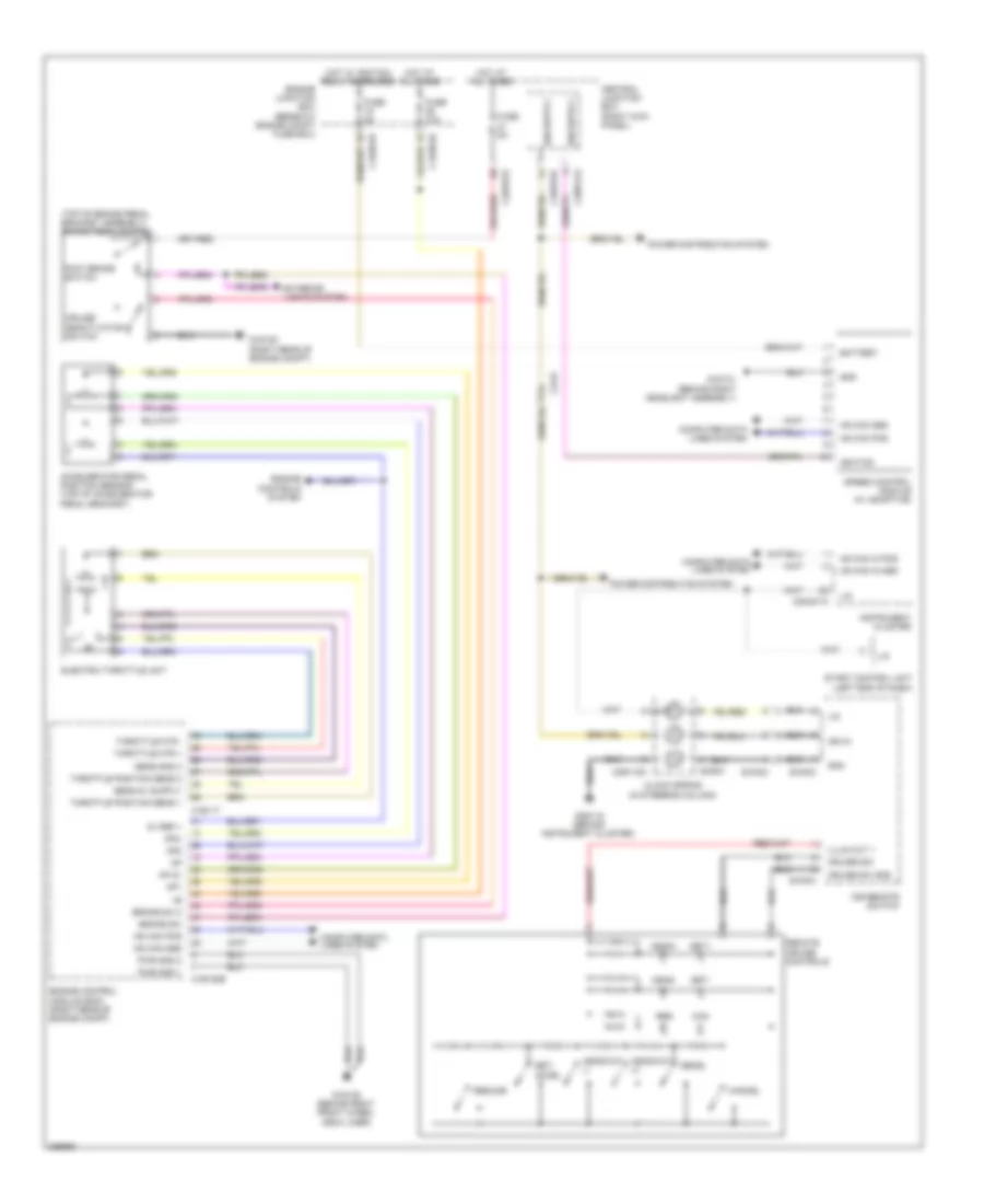Электросхема системы круизконтроля, без Адаптивный Круиз-контроль для Jaguar XF Portfolio 2012