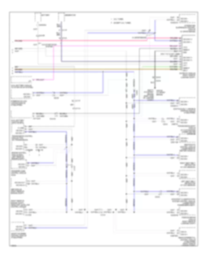 Электросхема диагностичекого разъема DLC OBD (2 из 2) для Jaguar XF 2.0 2013