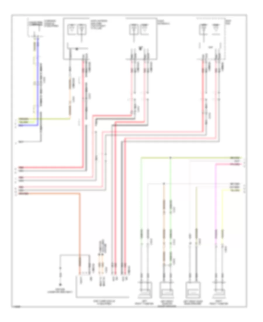 Электросхема навигации GPS, 10 акустических систем (4 из 5) для Jaguar XFR 2013