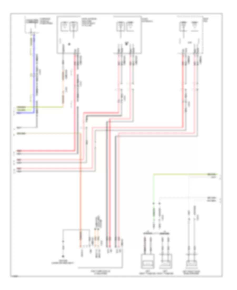 Электросхема навигации GPS, 12 и 15 акустических систем (4 из 6) для Jaguar XFR 2013