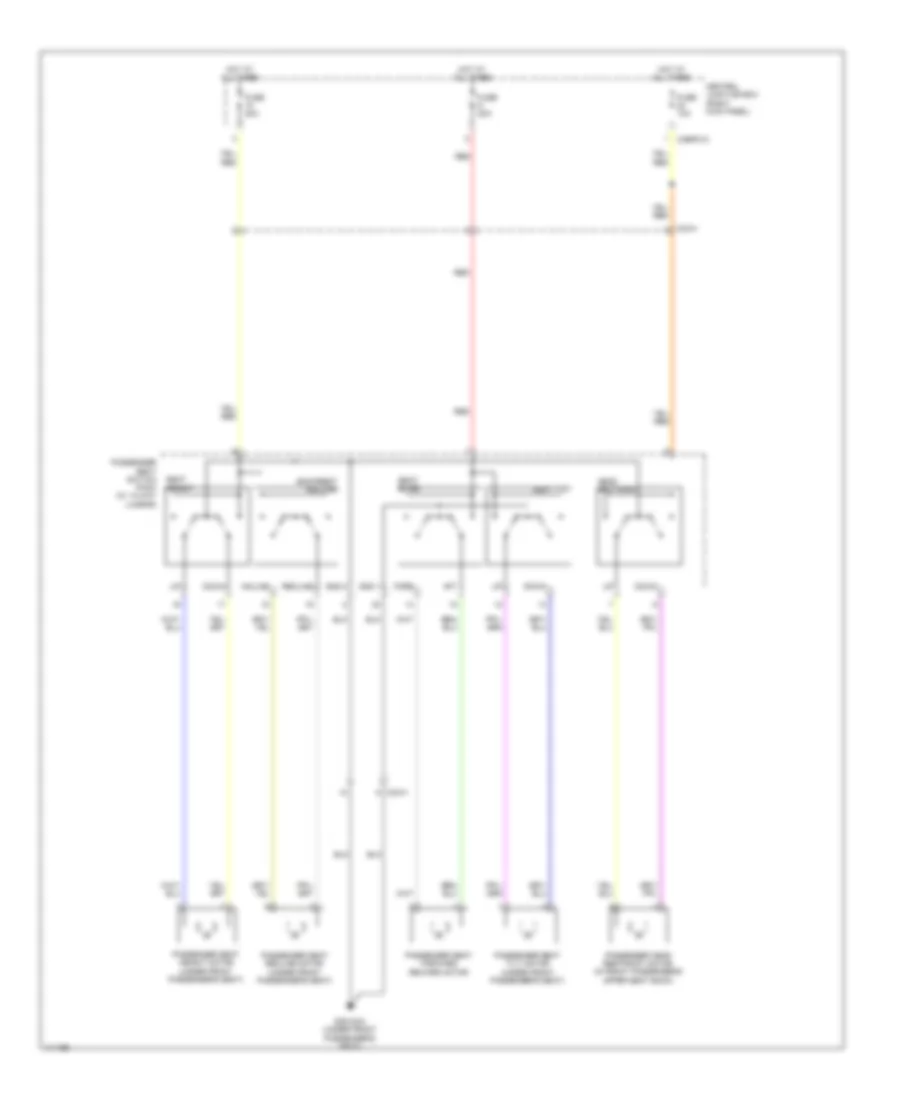 Электросхема привода пассажирского сиденья, с 14 путями для Jaguar XFR 2013