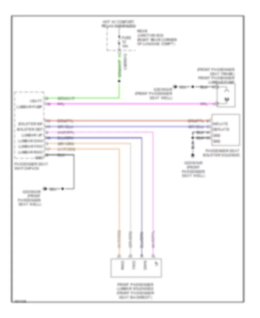 Электросхема привода поясницы пассажирского сиденья, без Массажные Места для Jaguar XJ L Portfolio 2014