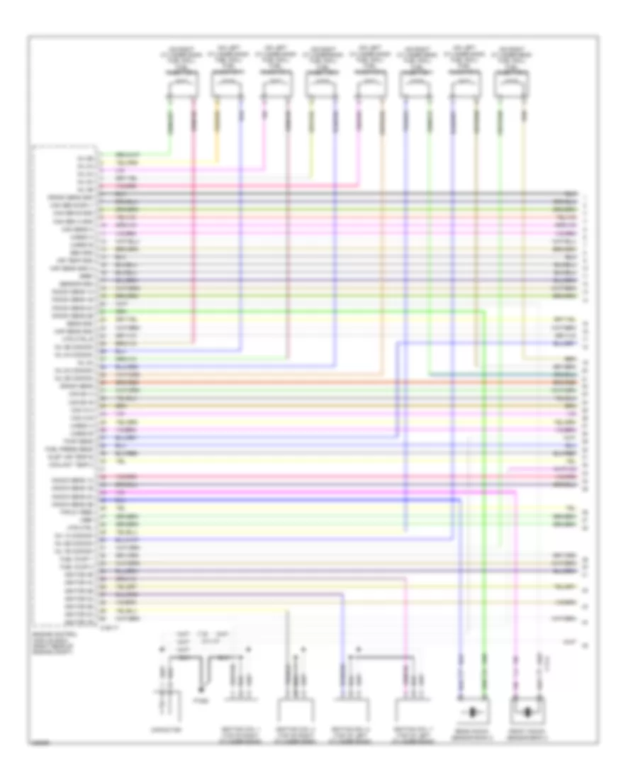 5.0L SC, Электросхема системы управления двигателя (1 из 6) для Jaguar XF Supercharged 2010