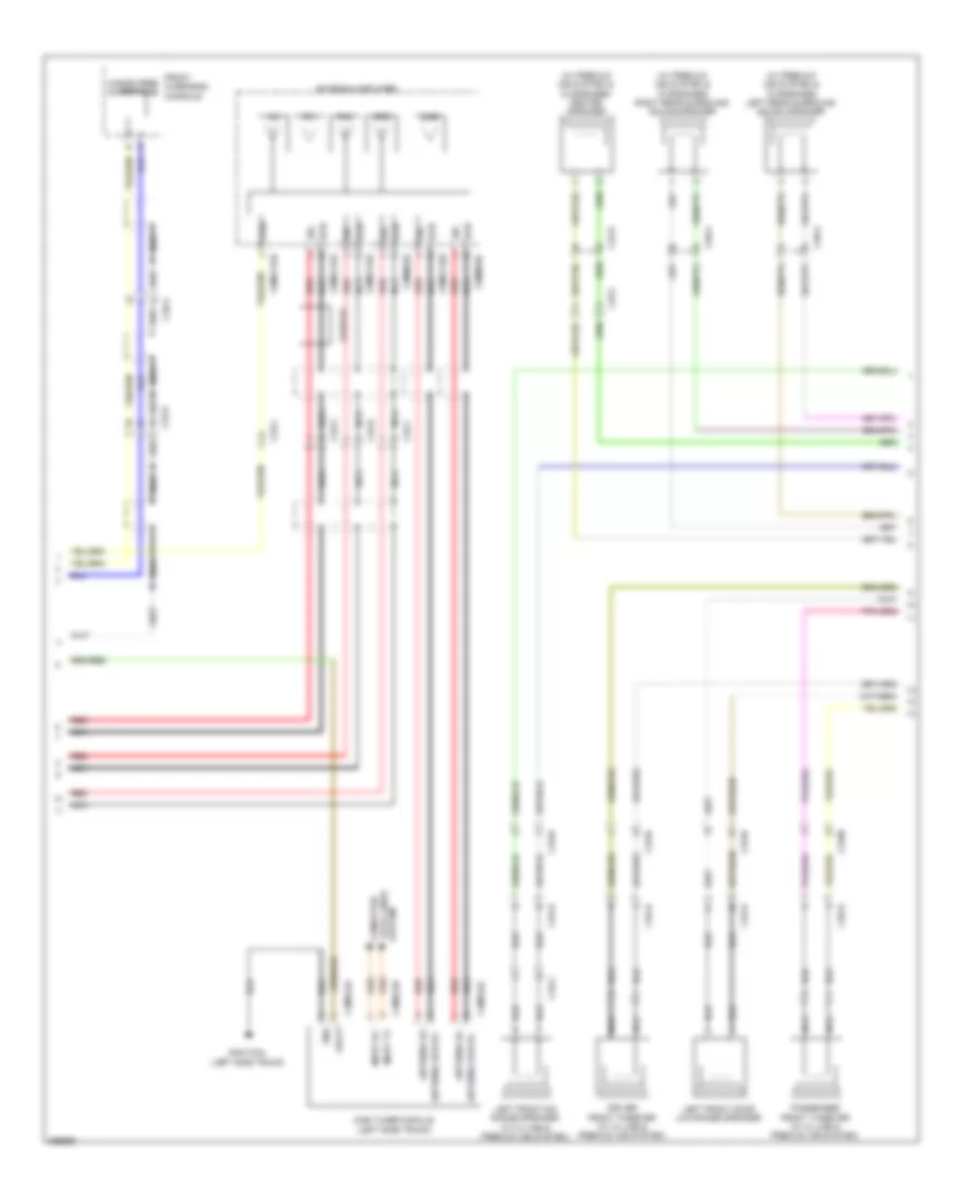 Электрсхема магнитолы. Премиум комплектация., 12 и 15 акустических систем (2 из 3) для Jaguar XJ 2011