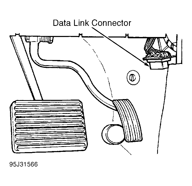 Jaguar XJ6 Vanden Plas 1996 - Component Locations -  Locating 16-Pin Data Link Connector (DLC)