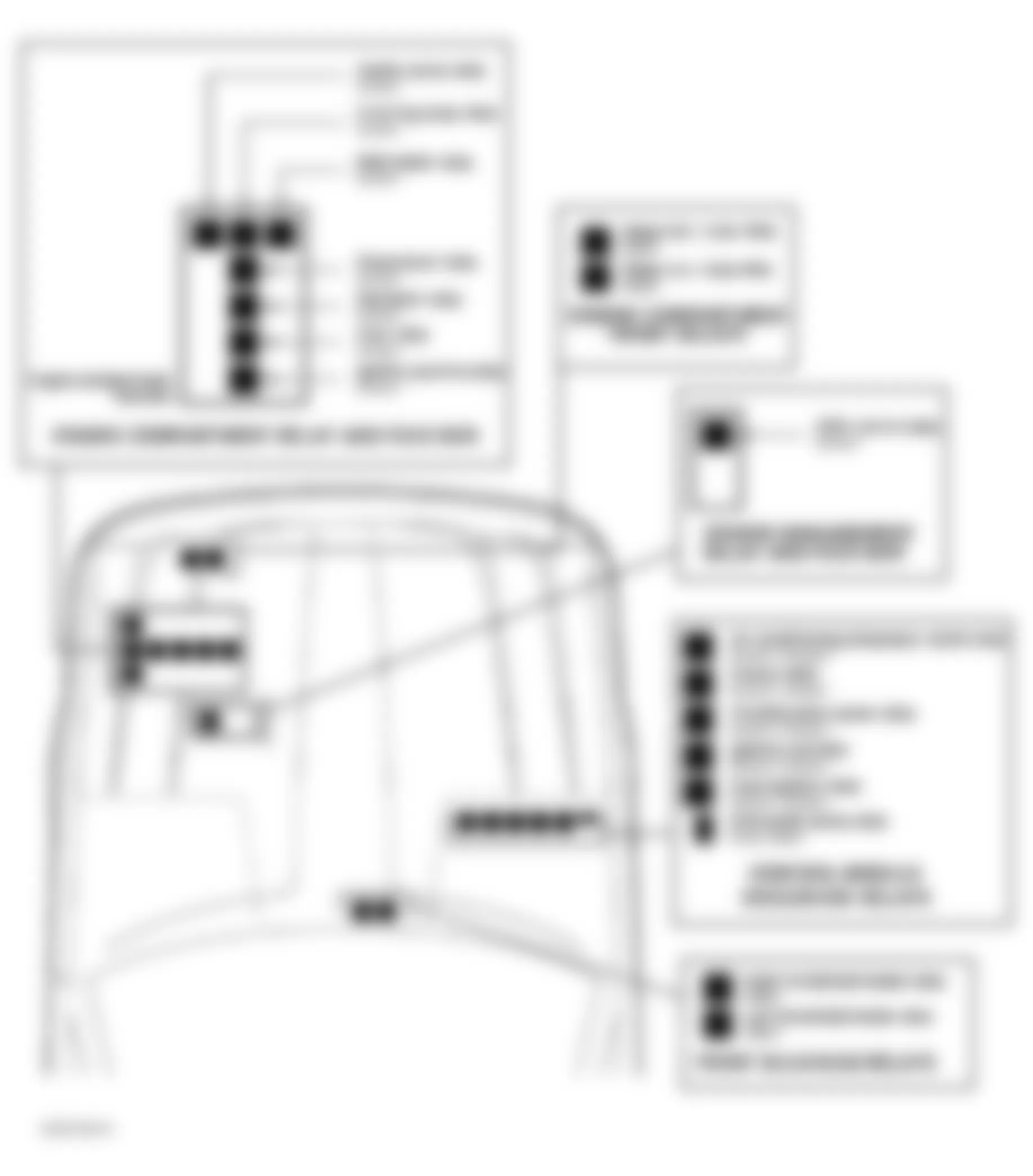 Jaguar XJ8 L 1998 - Component Locations -  Identifying Engine Compartment Fuse/Relay Locations